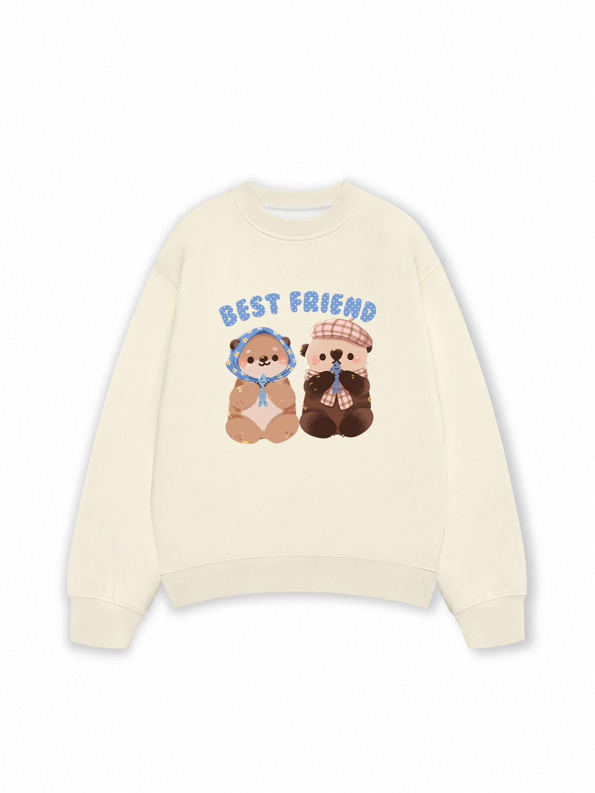 Áo Sweater Nỉ Hai Da Animal Best Friend Beaver