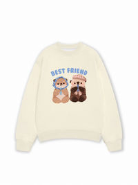 Áo Sweater Nỉ Hai Da Animal Best Friend Beaver