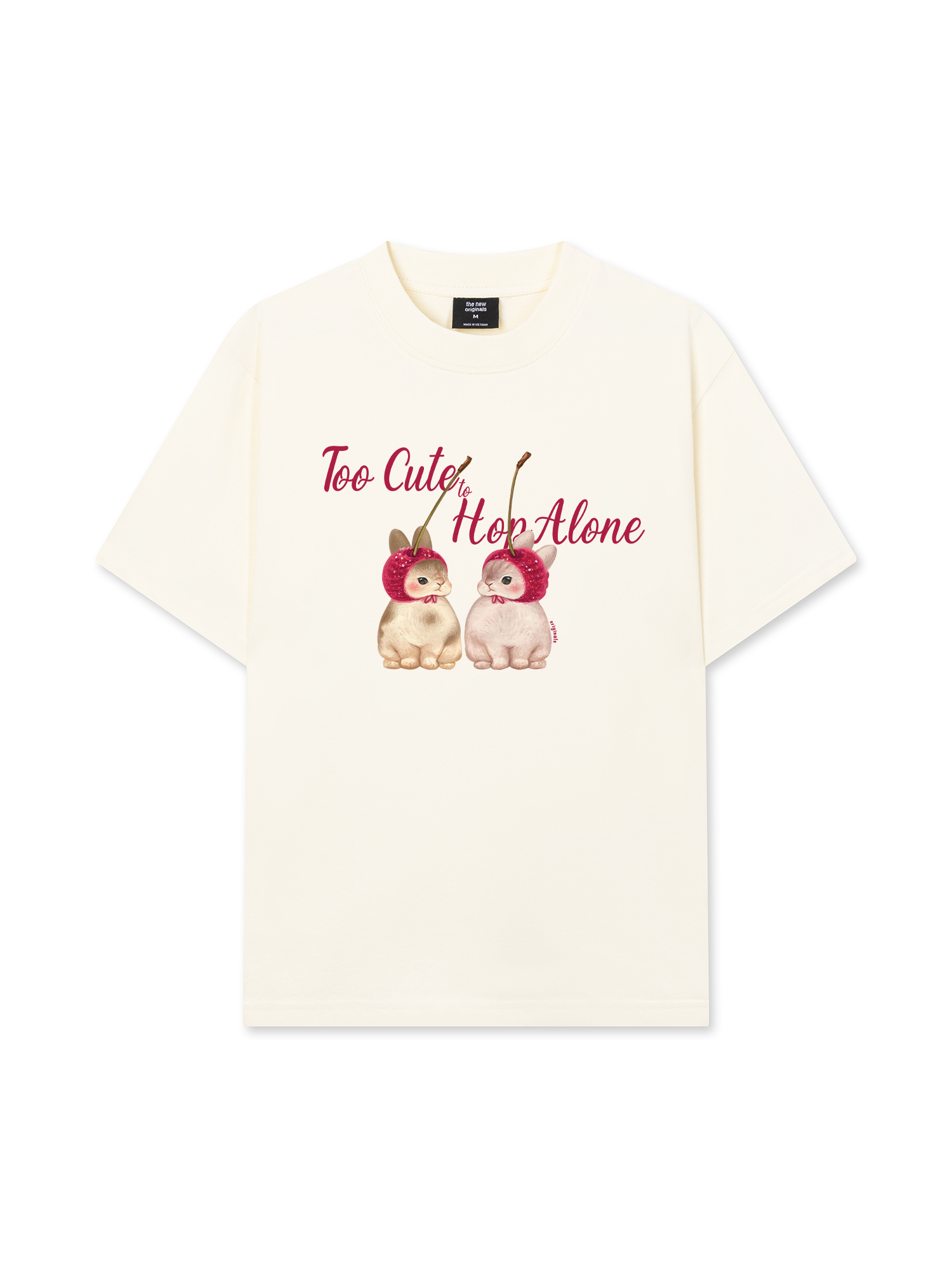 Áo Thun Relaxed Fit Animal Mood Too Cute to Hop Alone