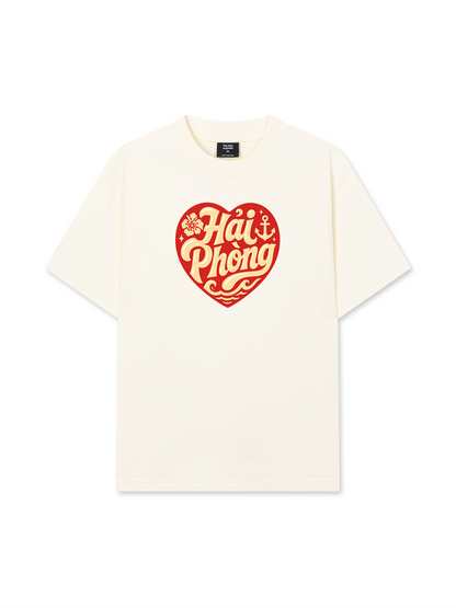 Áo Thun Relaxed Fit Hải Phòng In My Heart Retro