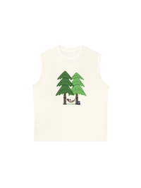 Áo Ba Lỗ Relaxed Fit Let_s Go Camping