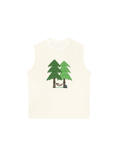 Áo Ba Lỗ Relaxed Fit Let_s Go Camping