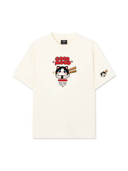 Áo Thun Relaxed Fit Good Mood Sushi Cat