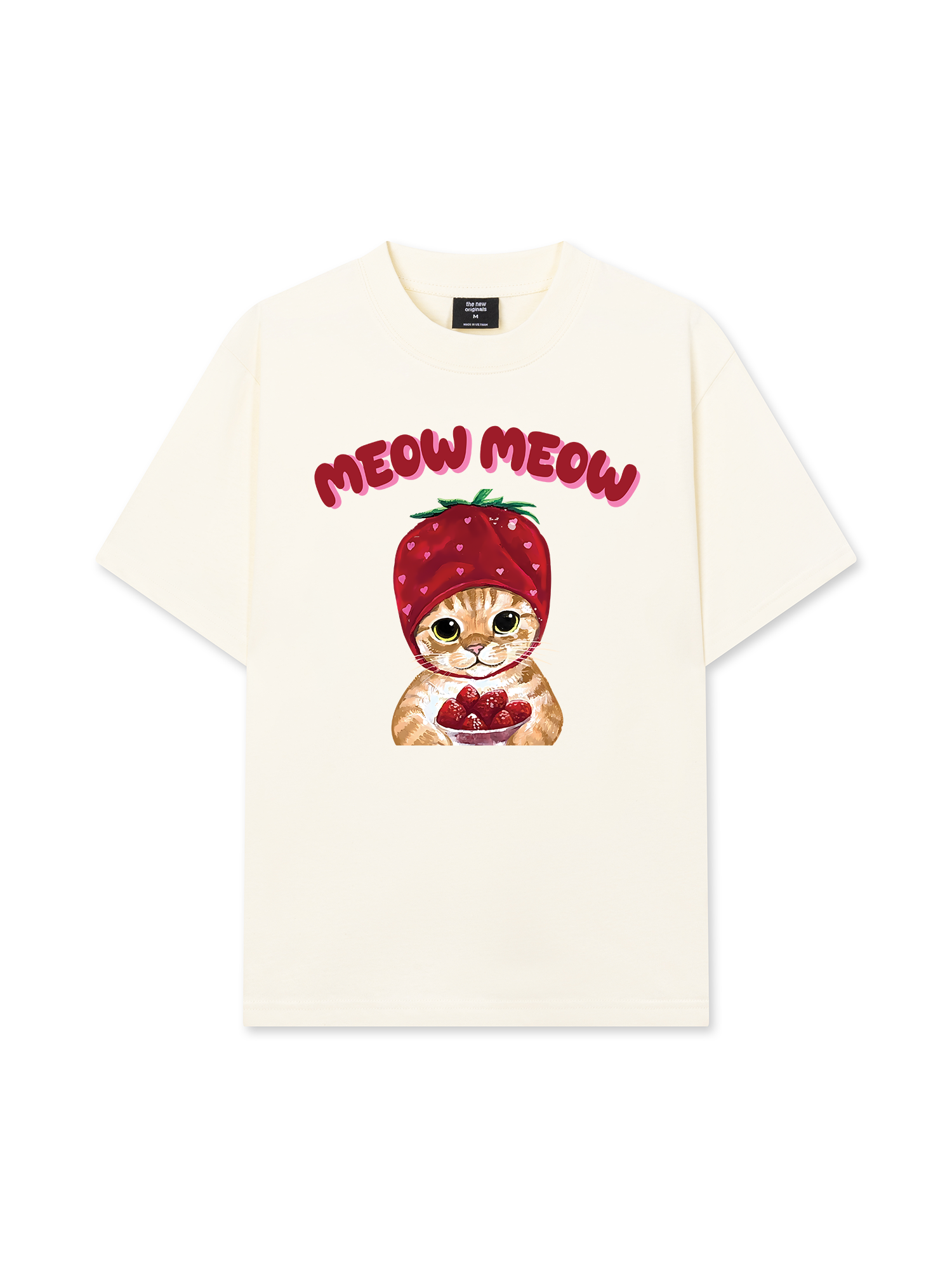 Áo Thun Relaxed Fit Meow Meow Strawberry