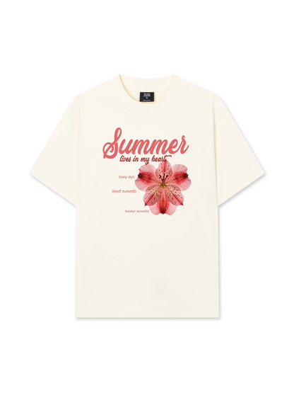 Áo Thun Relaxed Fit Summer Lives In My Heart