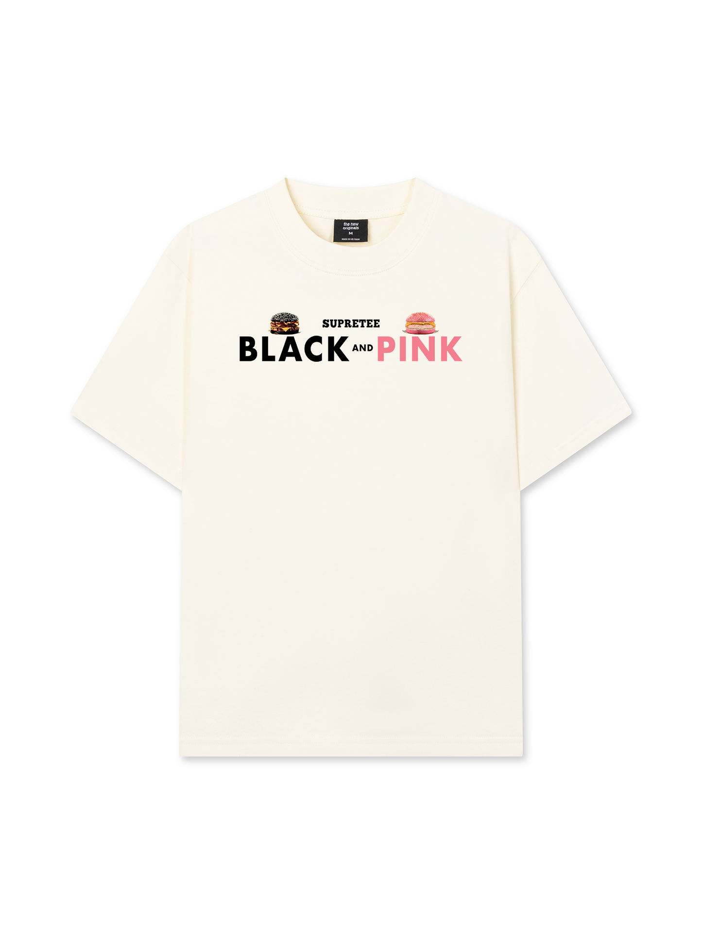 Áo Thun Relaxed Fit Sweet Pastry Black Pink