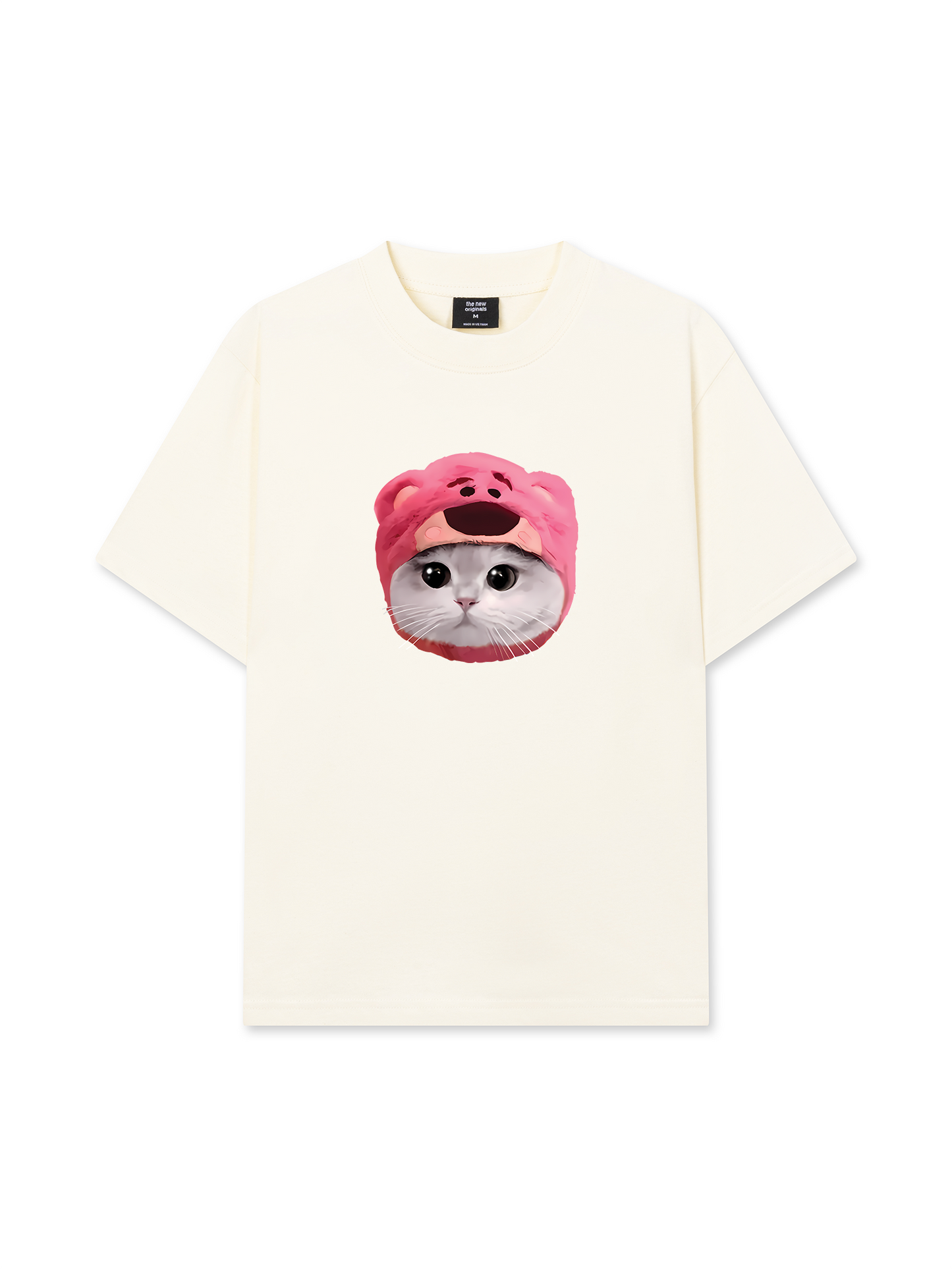 Áo Thun Relaxed Fit Animal Mood Pink Meow