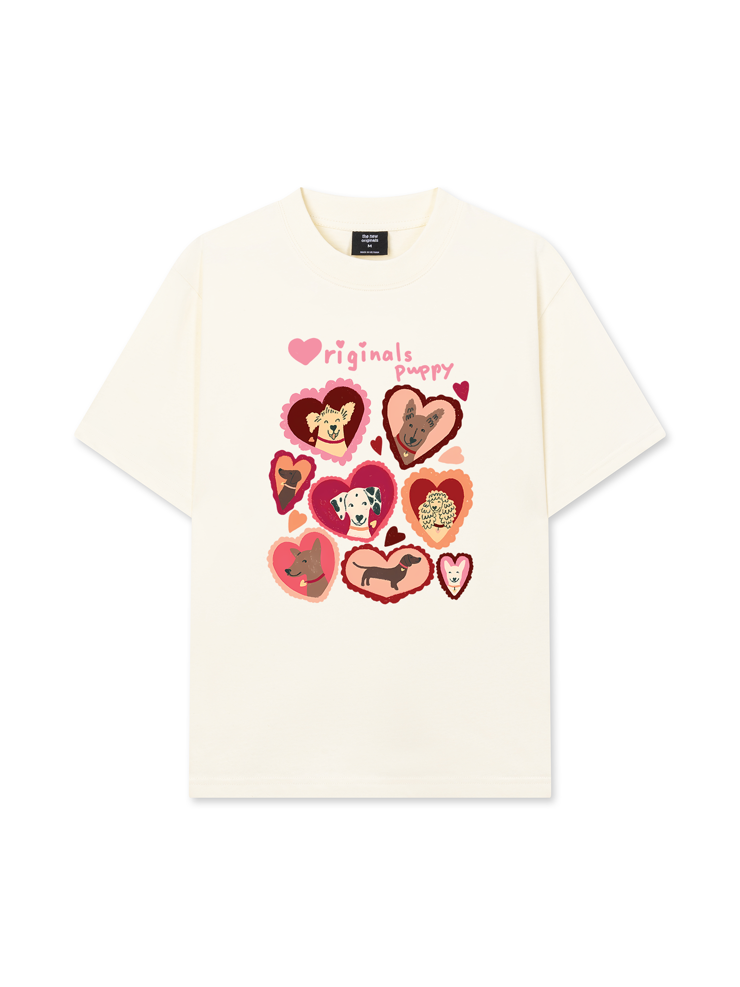 Áo Thun Relaxed Fit Animal Puppy Heart