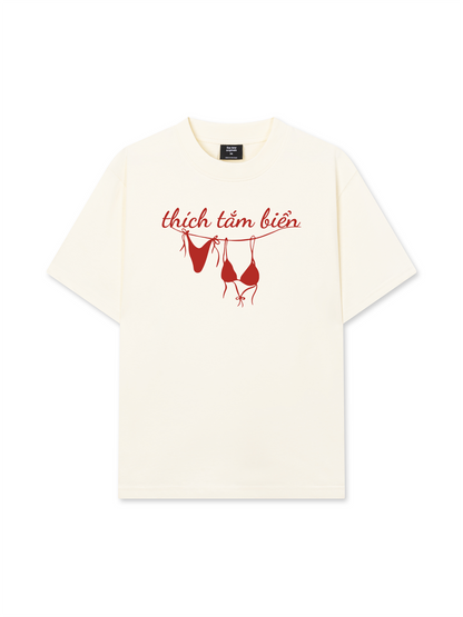 Áo Thun Relaxed Fit Thích Tắm Biển
