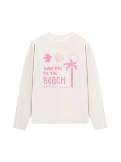 Áo Thun Dài Tay Take Me To The Beach Pink