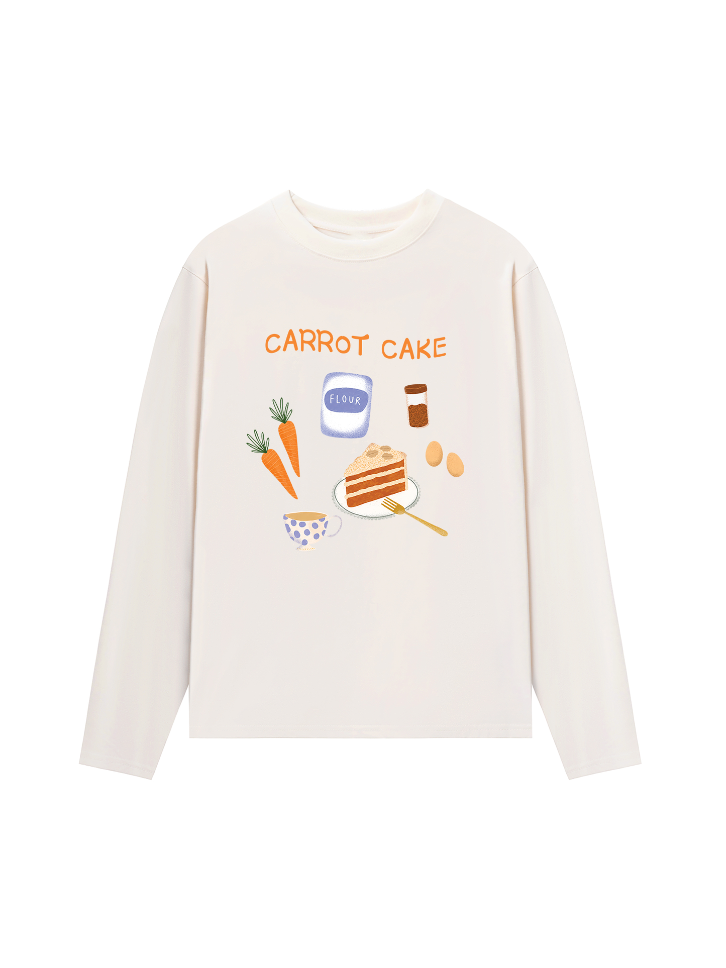 Áo Thun Dài Tay Carrot Cake