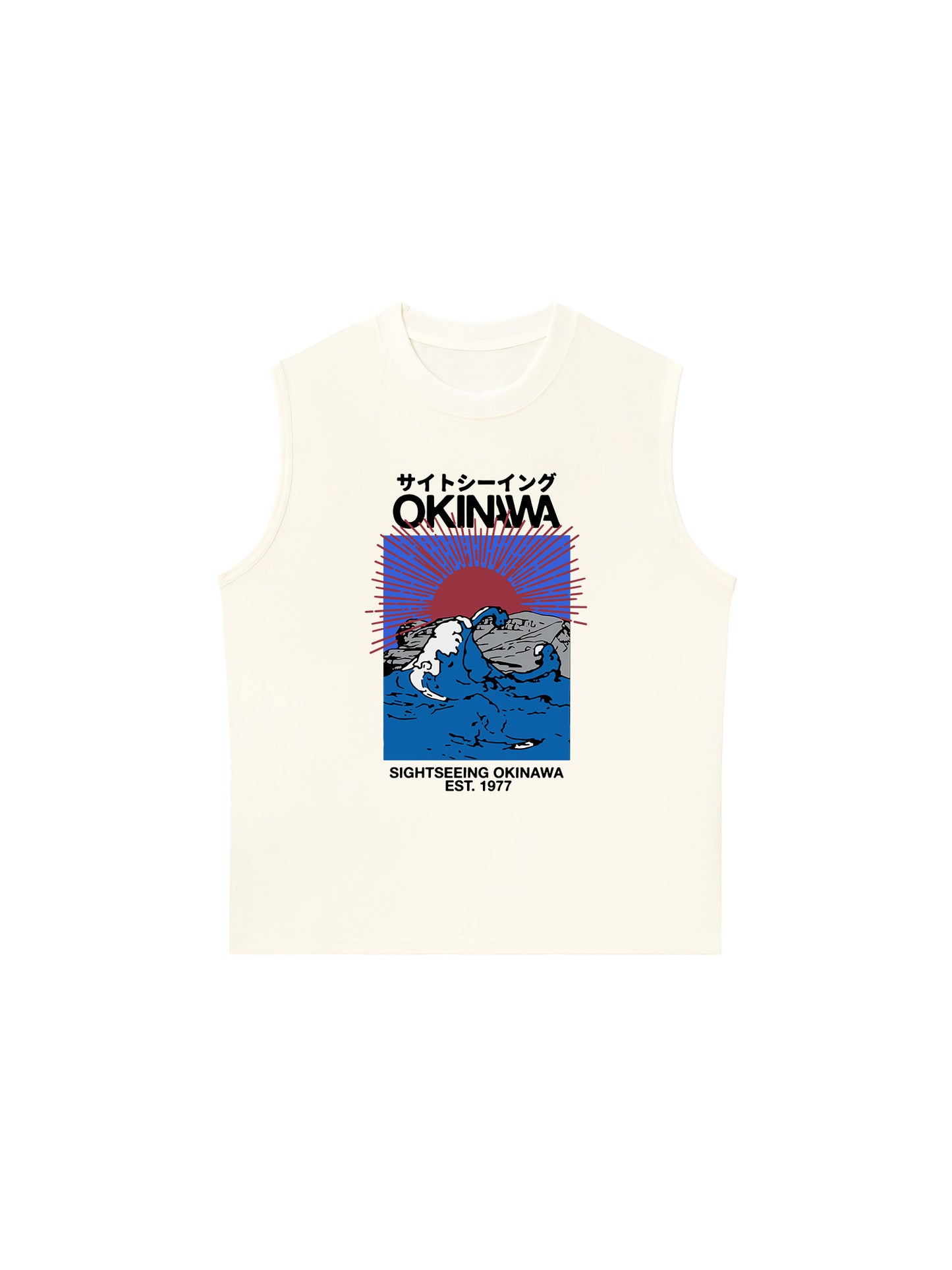 Áo Ba Lỗ Relaxed Fit Great Wave Okinawa