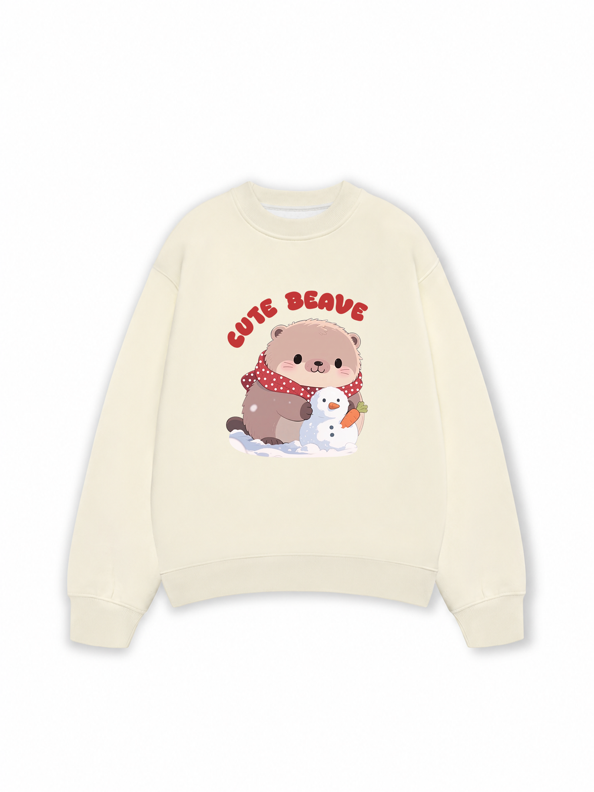 Áo Sweater Nỉ Hai Da Animal Red Cute Beaver