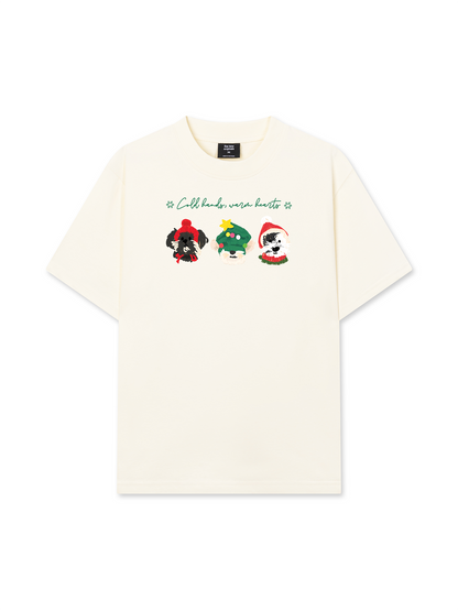 Áo Thun Relaxed Fit Animal Mood Cold Hand Warrm Heart