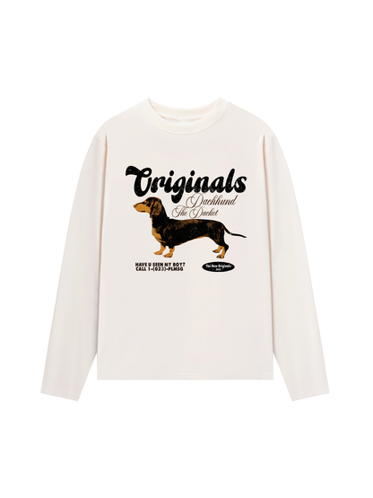 Áo Thun Dài Tay Retro Dachshund