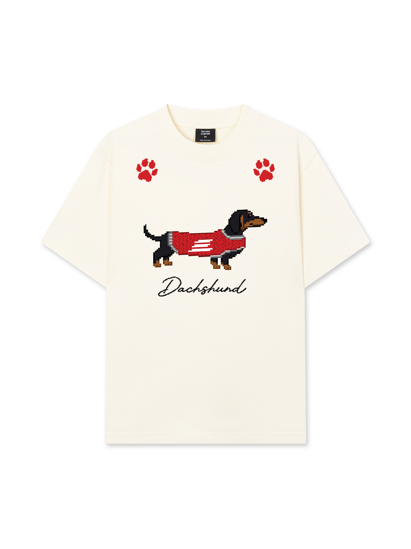 Áo Thun Relaxed Fit Pixel Universe Dachshund