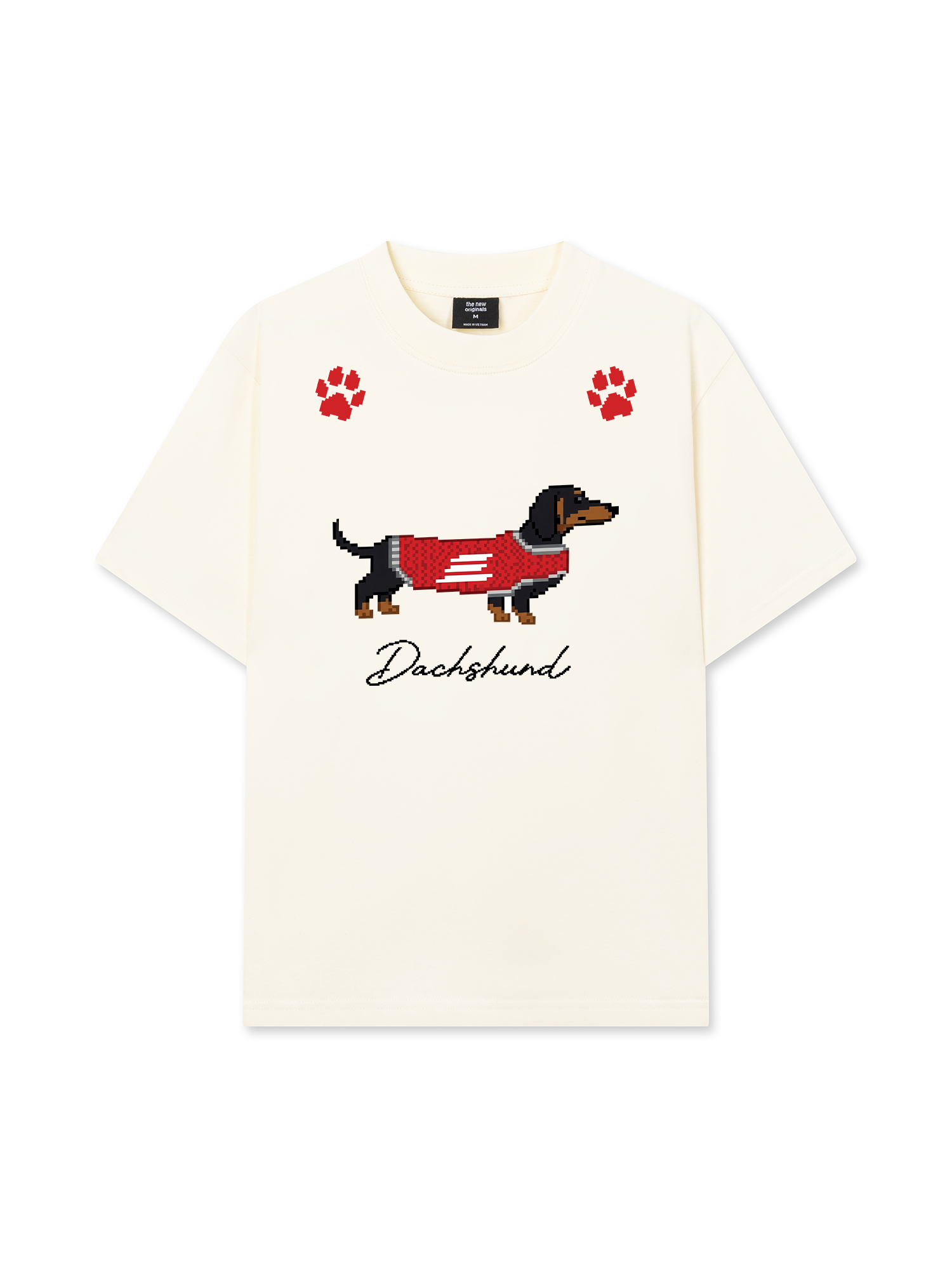 Áo Thun Relaxed Fit Pixel Universe Dachshund