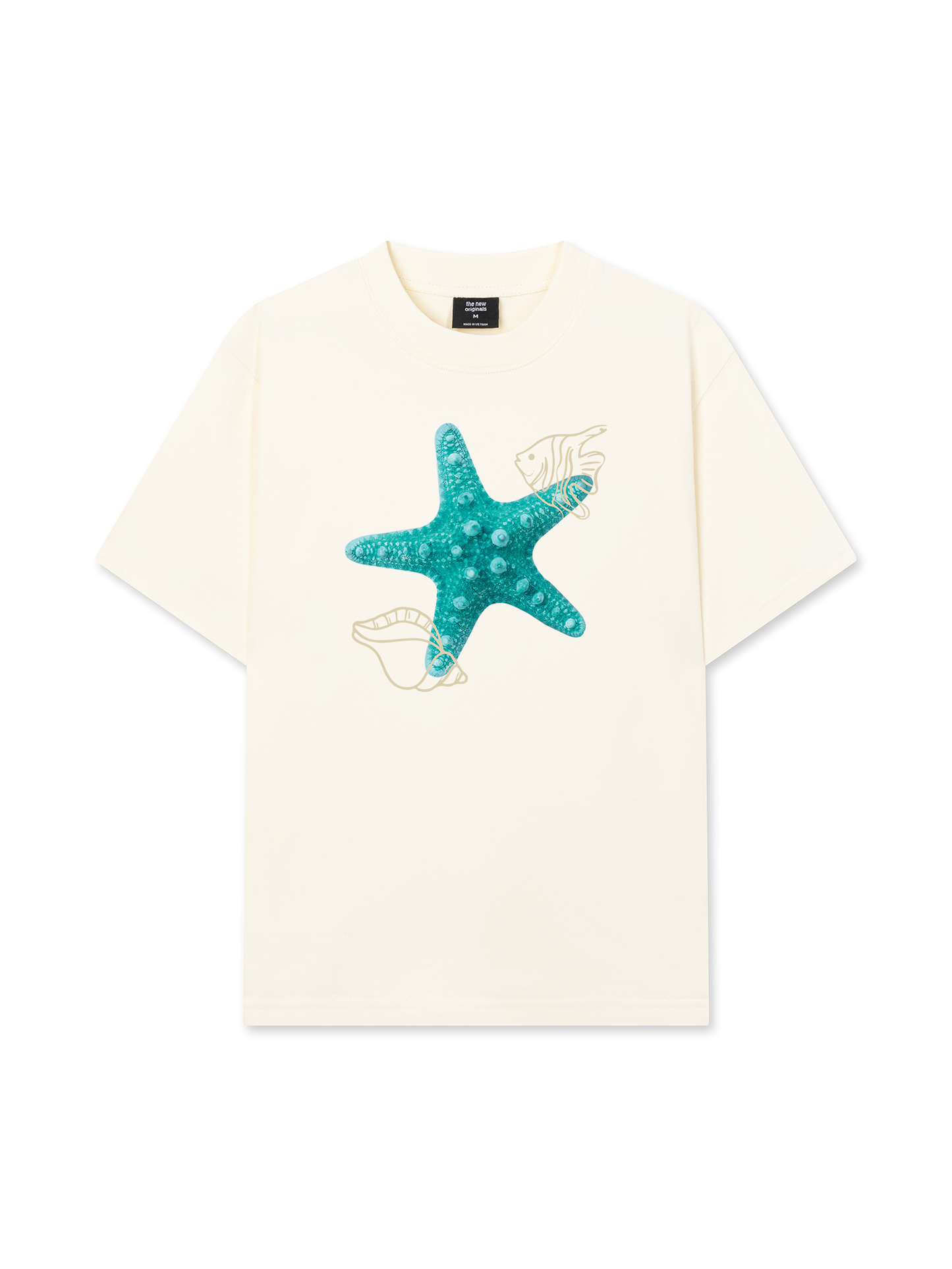 Áo Thun Relaxed Fit  Blue Tiffany Starfish