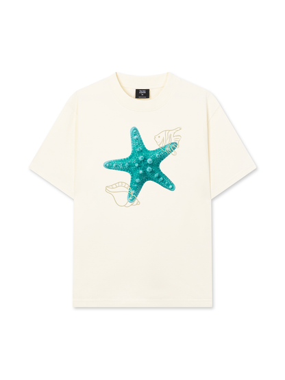 Áo Thun Relaxed Fit  Blue Tiffany Starfish