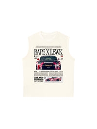 Áo Ba Lỗ Relaxed Fit CAR Bape X LBWK GT-R R35