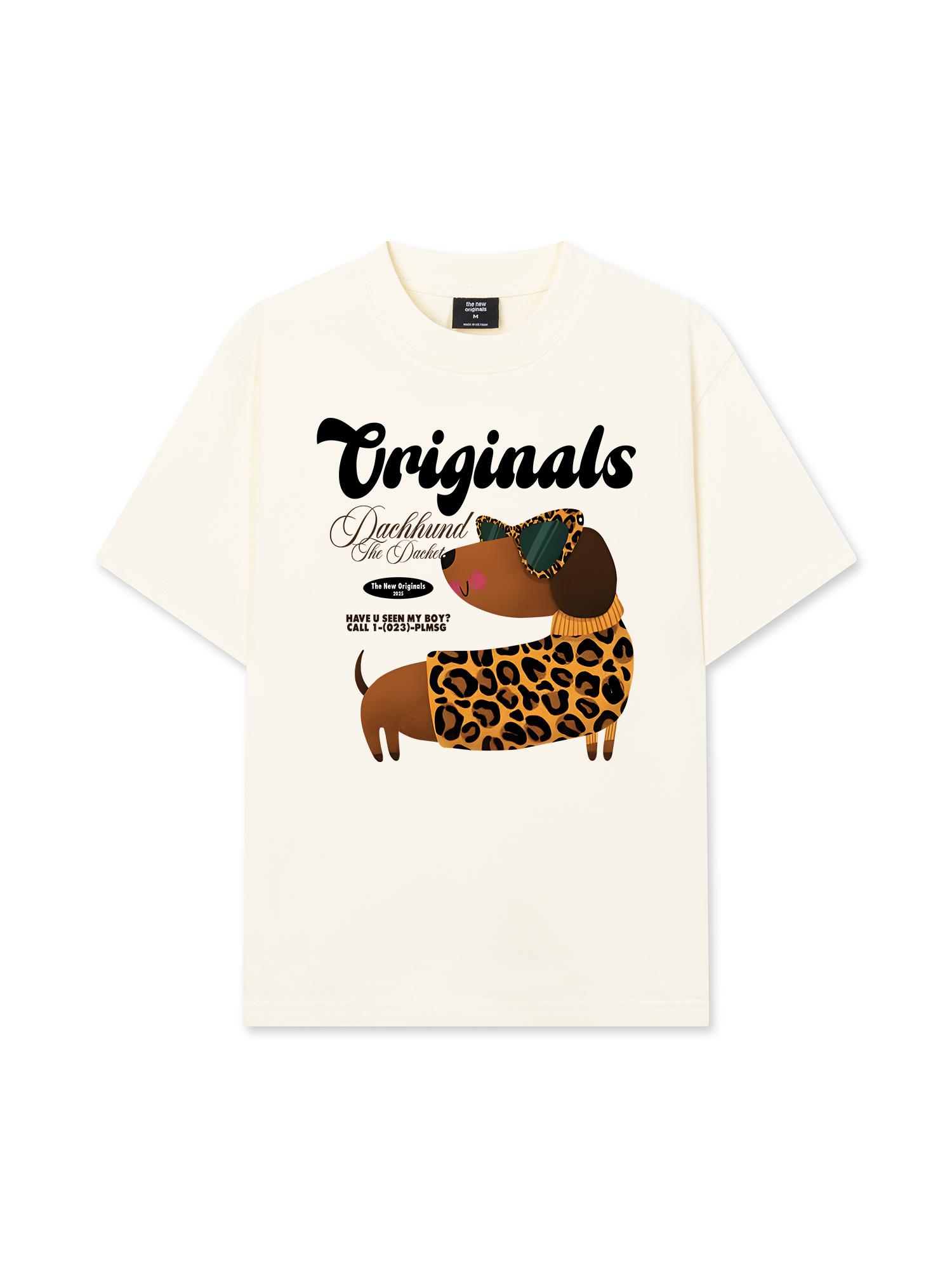 Áo Thun Relaxed Fit Leopard Dachshund