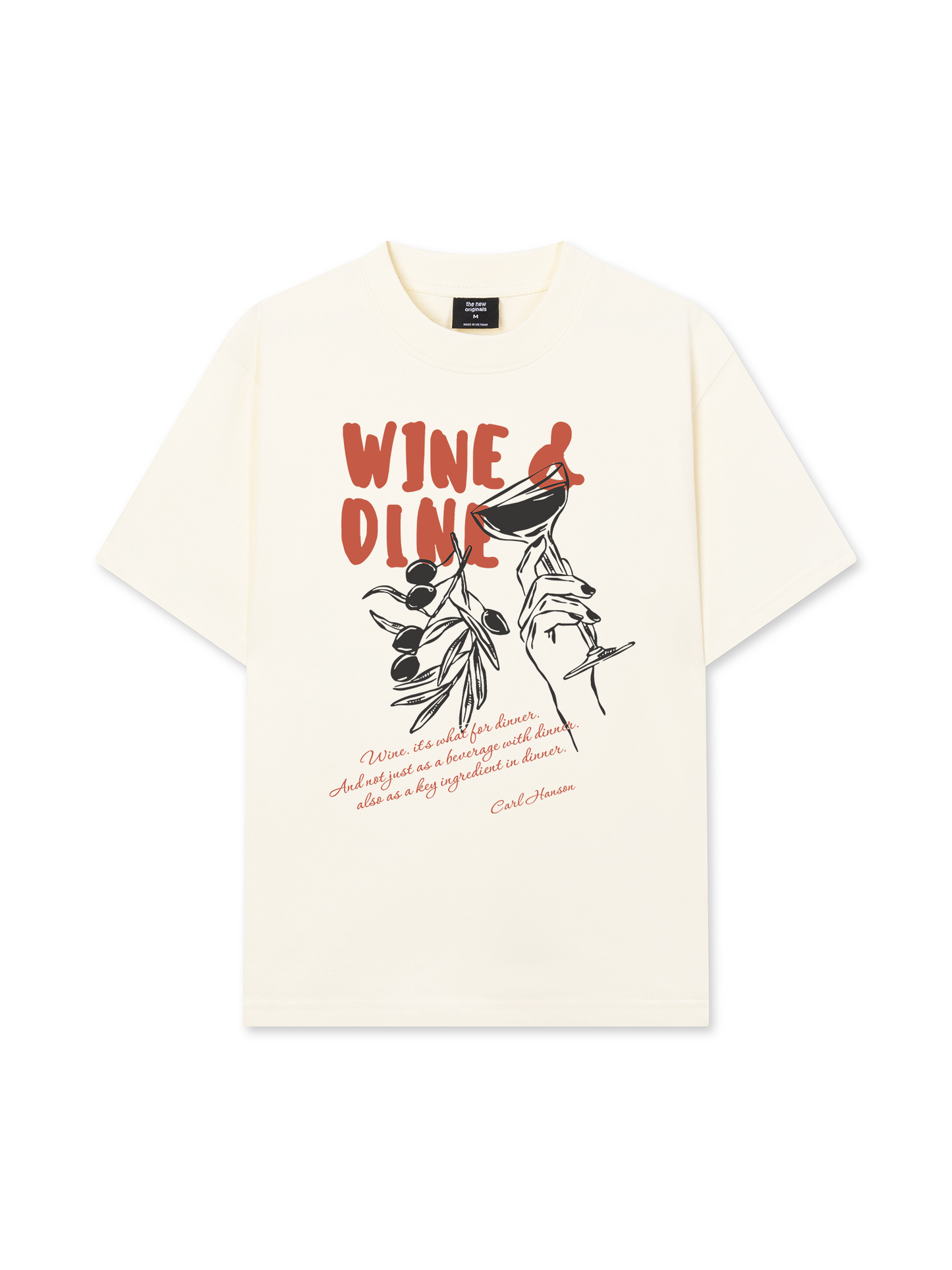 Áo Thun Relaxed Fit WINE & DINE