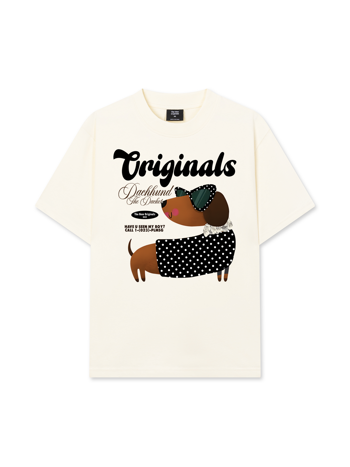 Áo Thun Relaxed Fit Animal Mood Dots Dachhund