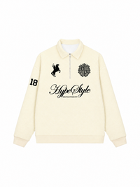 Áo Sweater Polo Nỉ Hai Da Black And White Hype Style