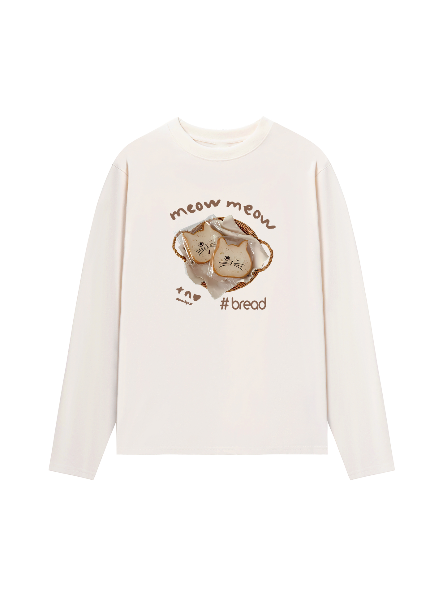 Áo Thun Dài Tay Sweet Pastry Meow Meow Bead