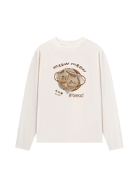 Áo Thun Dài Tay Sweet Pastry Meow Meow Bead
