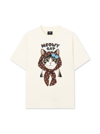 Áo Thun Relaxed Fit  Meowy Cat Brown