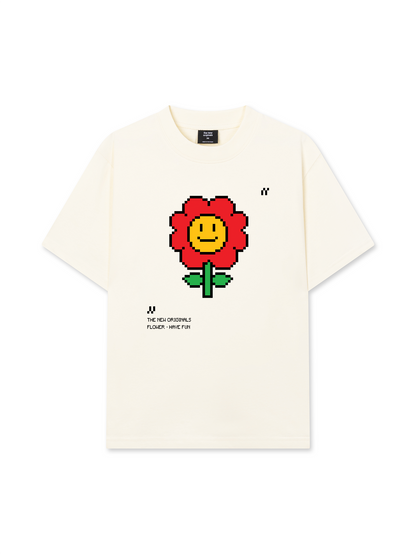 Áo Thun Relaxed Fit Pixel Universe Flower