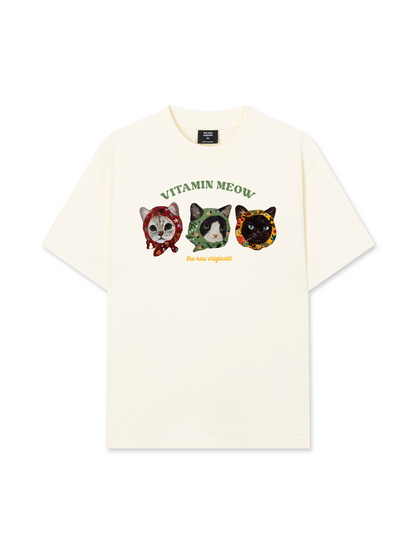 Áo Thun Relaxed Fit Vitamin Meow