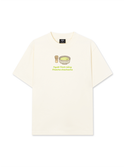 Áo Thun Relaxed Fit Người Thích Uống Matcha