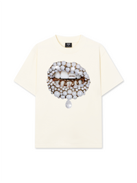 Áo Thun Relaxed Fit Art Pearl Lip Black