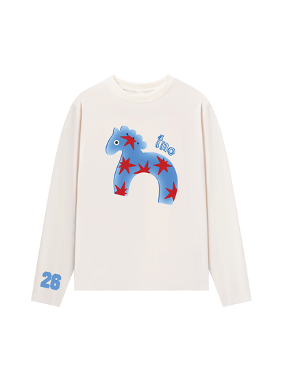 Áo Thun Dài Tay 26 - Blue Horse