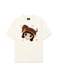 Áo Thun Relaxed Fit  Cute Girl With Dachshund