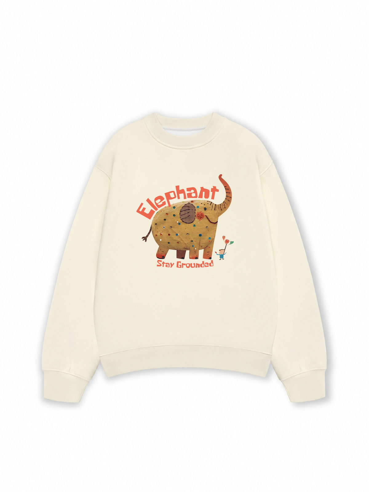 Áo Sweater Nỉ Hai Da Animal Elephant