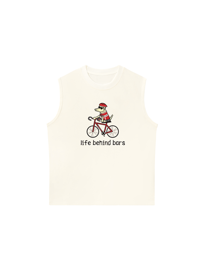 Áo Ba Lỗ Relaxed Fit Go Outside Life Behind Bars