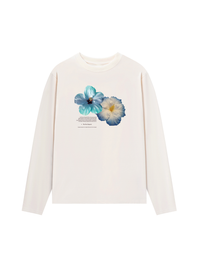 Áo Thun Dài Tay Summer Vibes Souble Blue Flower