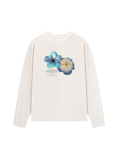 Áo Thun Dài Tay Summer Vibes Souble Blue Flower