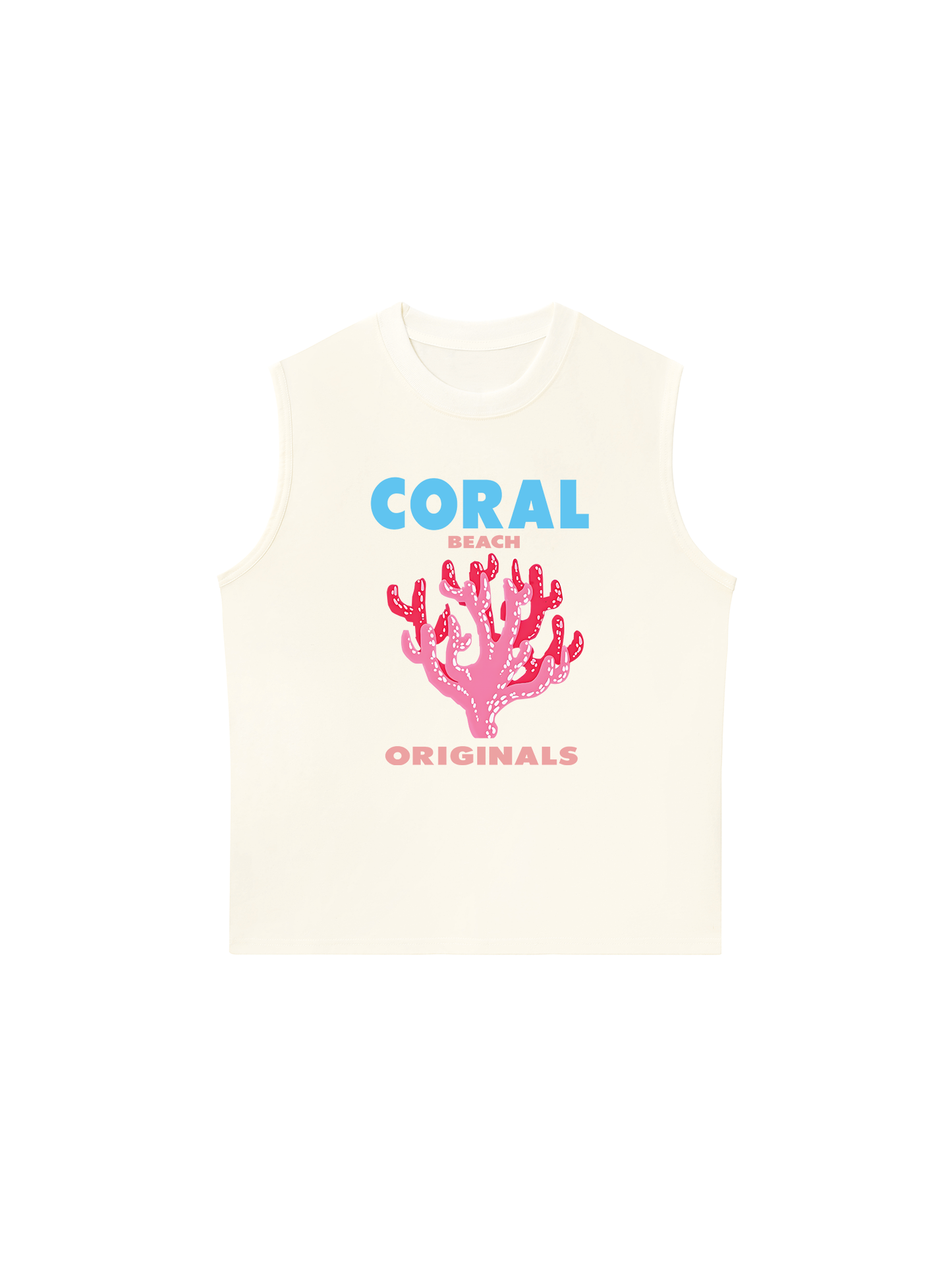 Áo Ba Lỗ Relaxed Fit Summer Vibes Coral Beach