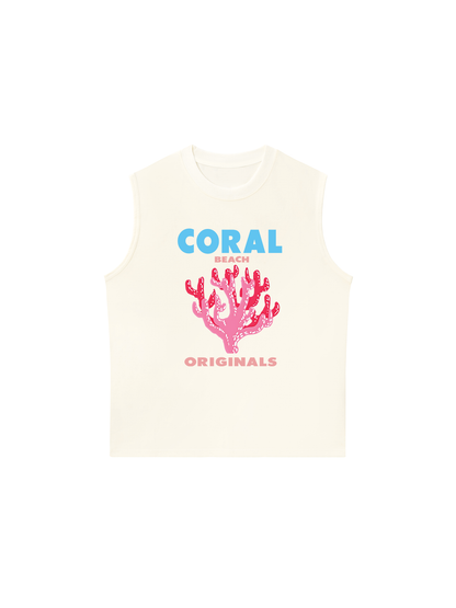 Áo Ba Lỗ Relaxed Fit Summer Vibes Coral Beach