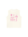 Áo Ba Lỗ Relaxed Fit Take Me To The Beach Pink