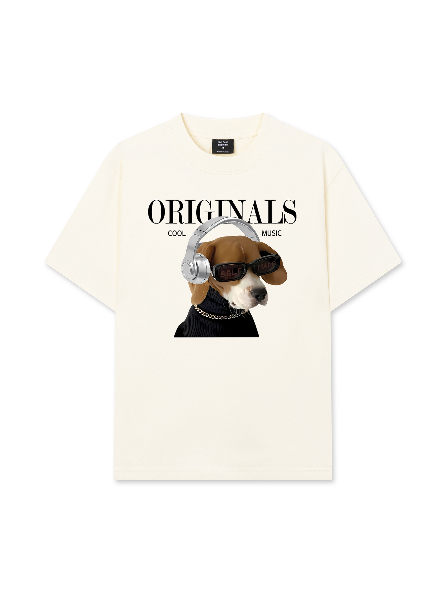Áo Thun Relaxed Fit Animal Mood Cool Music Dog