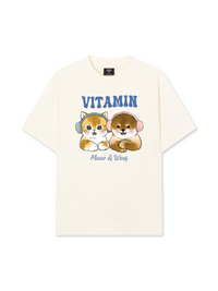 Áo Thun Relaxed Fit Vitamin Meow And Woof