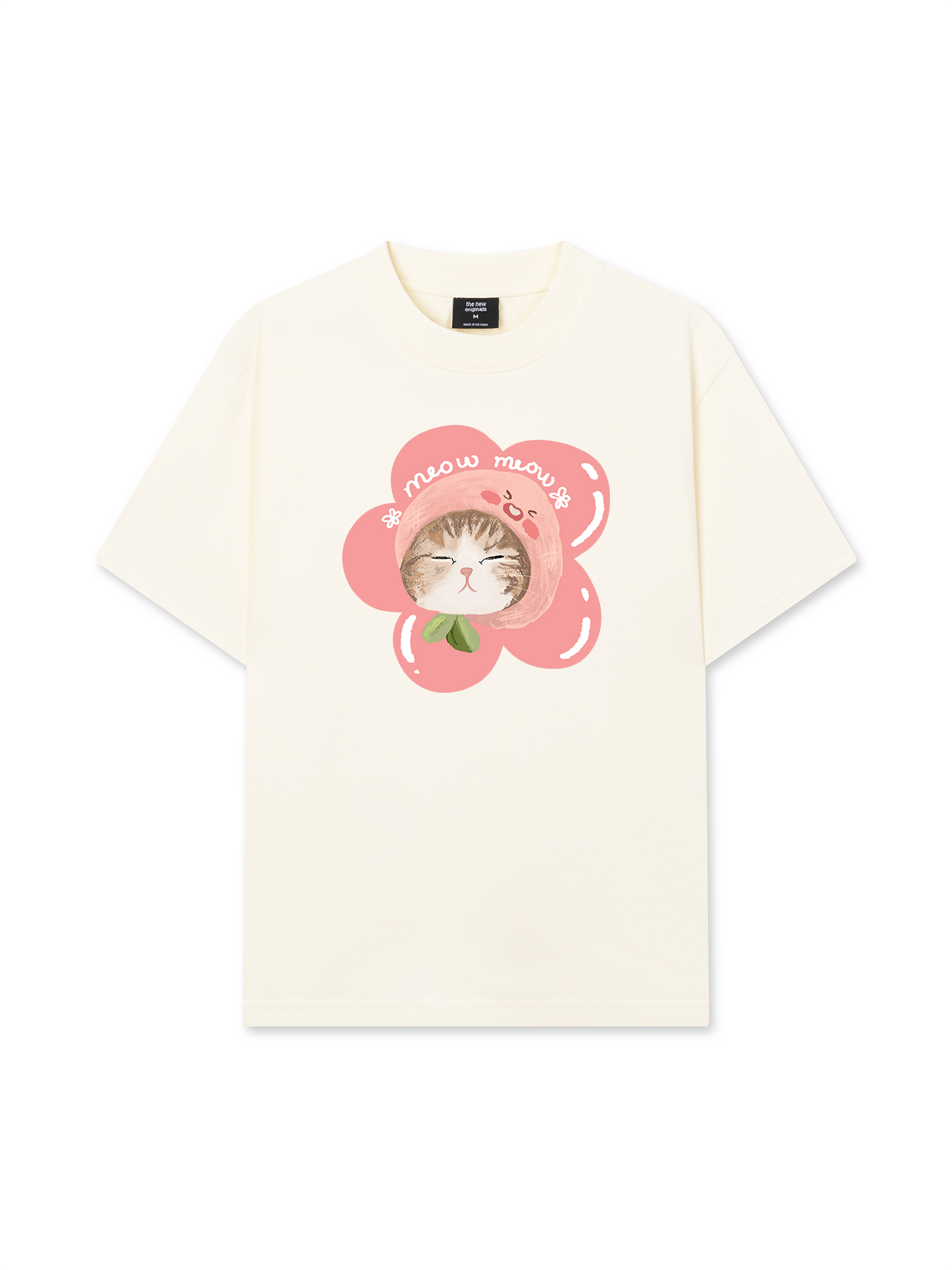 Áo Thun Relaxed Fit Flower Cat