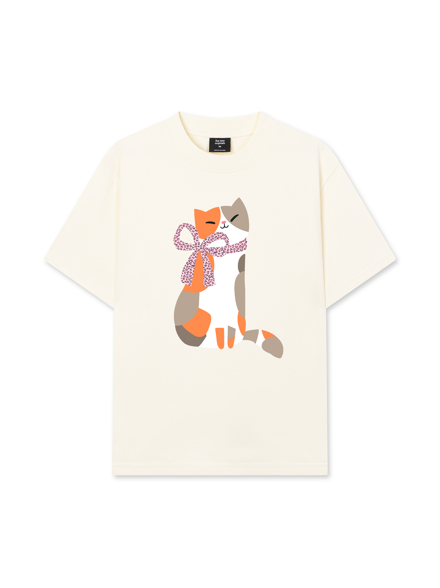 Áo Thun Relaxed Fit Daily Cuties Meow & Bow