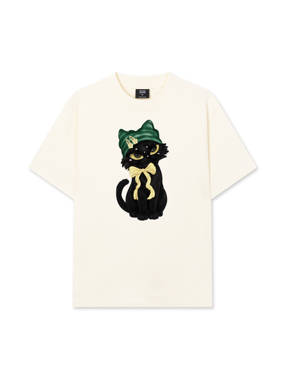 Áo Thun Relaxed Fit Black Cat Girl