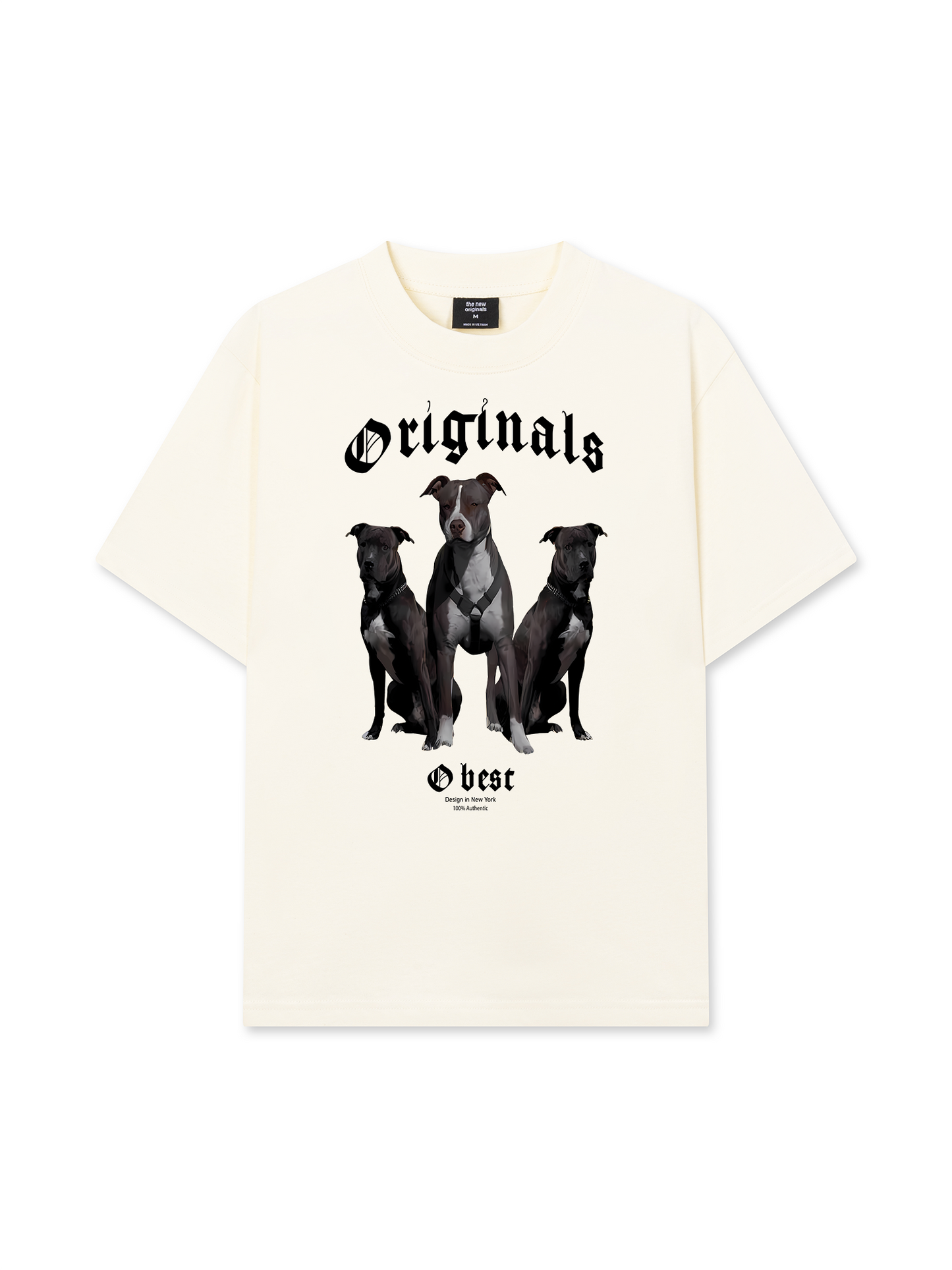 Áo Thun Relaxed Fit  Animal Mood PitBull Dog